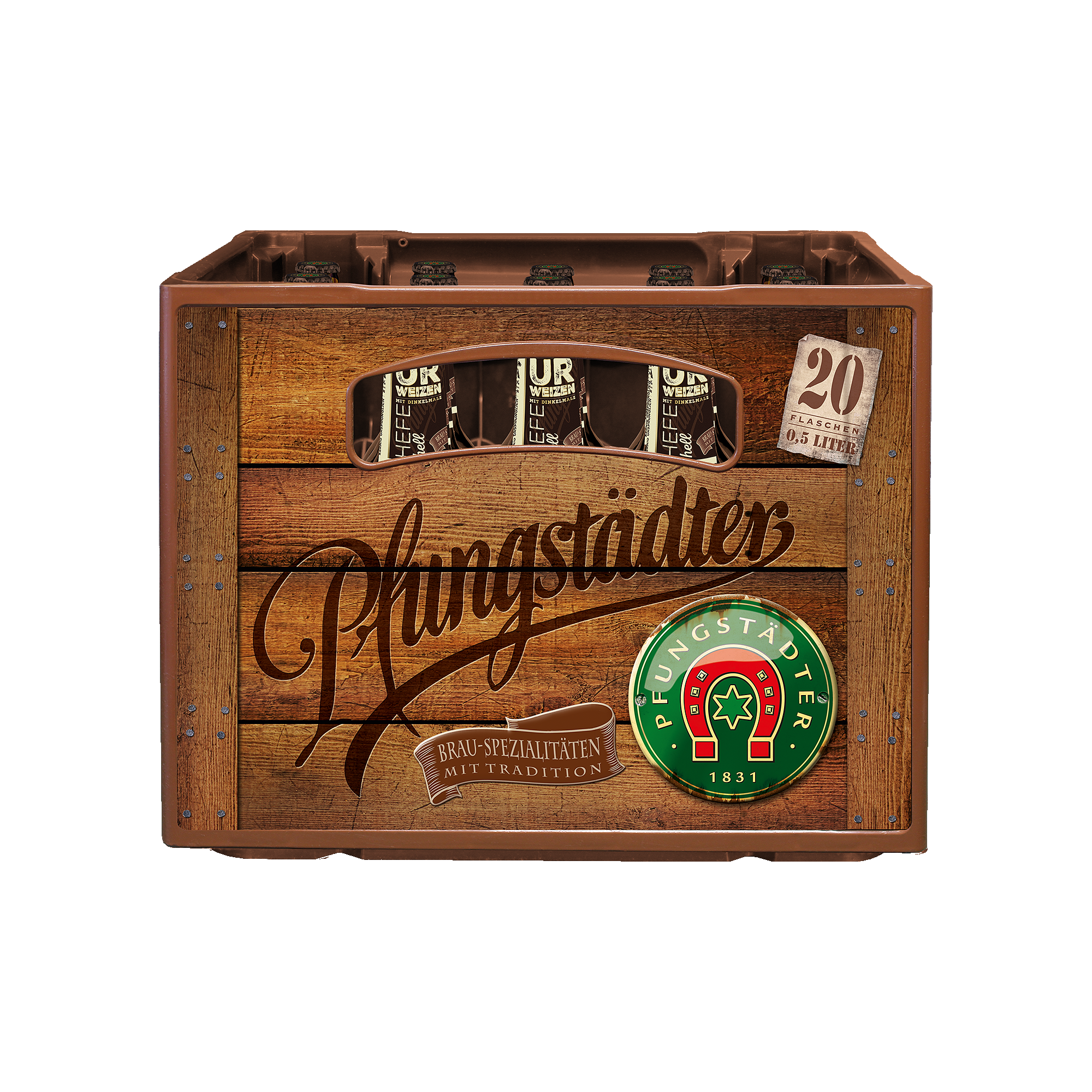 Brau-Spezialitäten - Urweizen Hefe hell - Kasten 20x0,5l - gerade