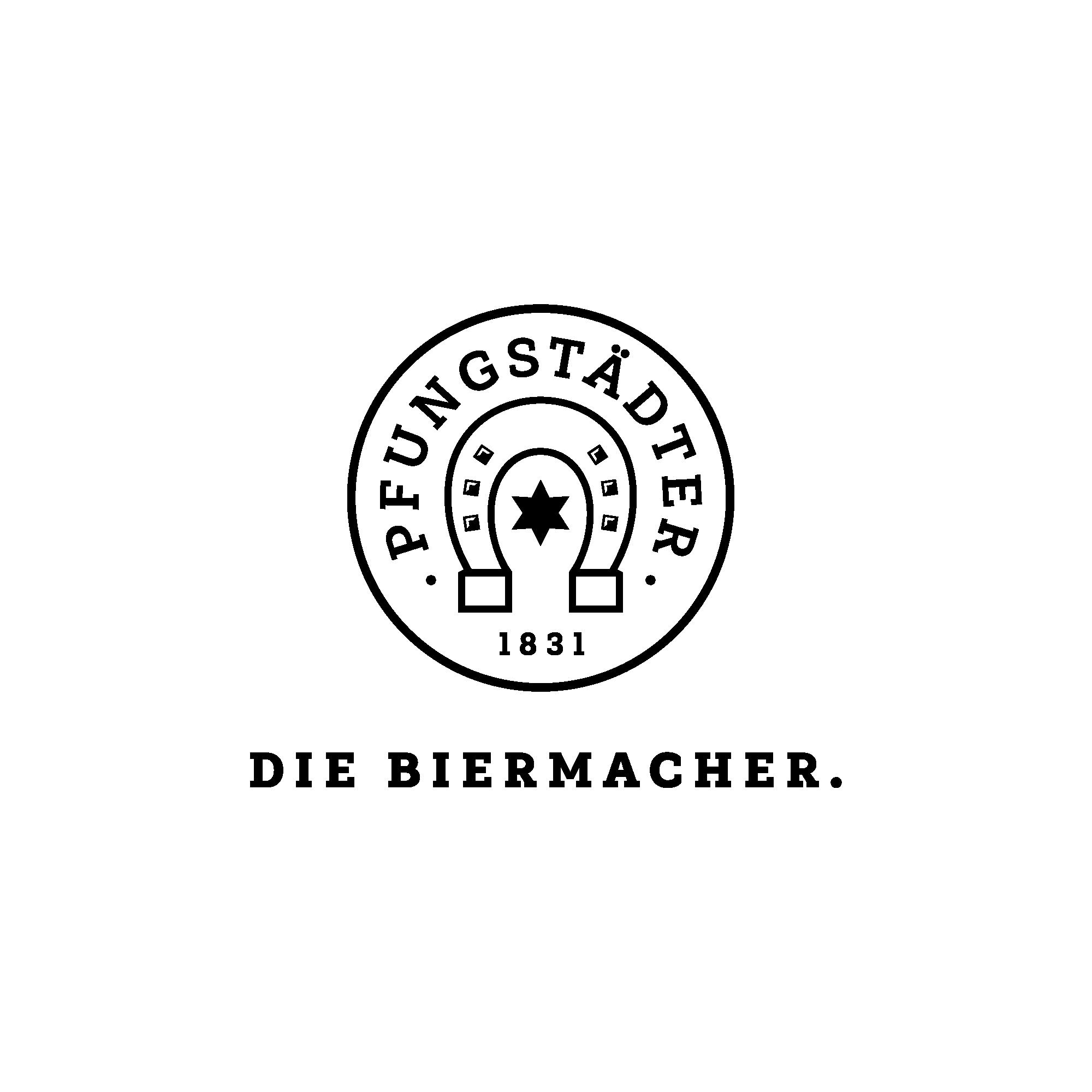Pfungstädter - Logo mit Claim - 1c schwarz