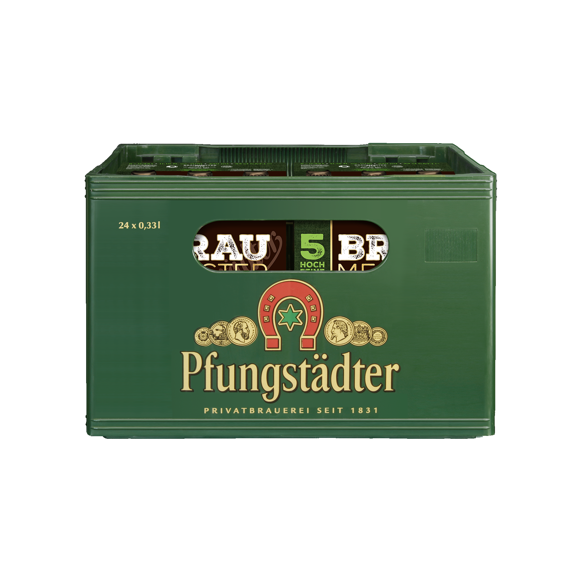 Pfungstädter Brau-Spezialitäten - Braumeister-Pils - Pinolenkasten 4x6x0,33l gerade