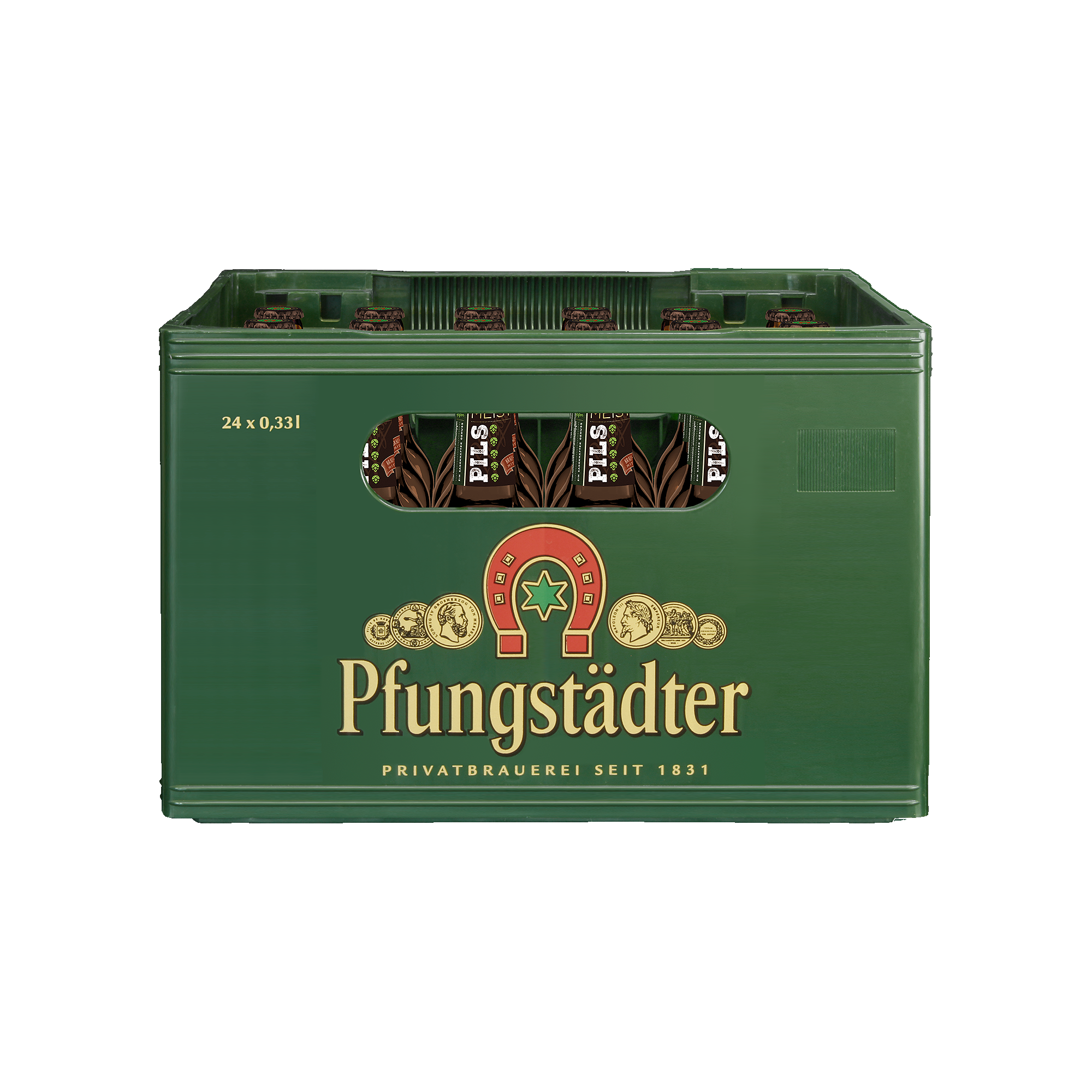 Pfungstädter Brau-Spezialitäten - Braumeister-Pils - Kasten 24x0,33l gerade